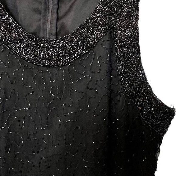 Laurence Kazar New York Vintage Maxi Evening Dress Size Large Pit 2 Pit 18 56” L - Picture 6 of 8